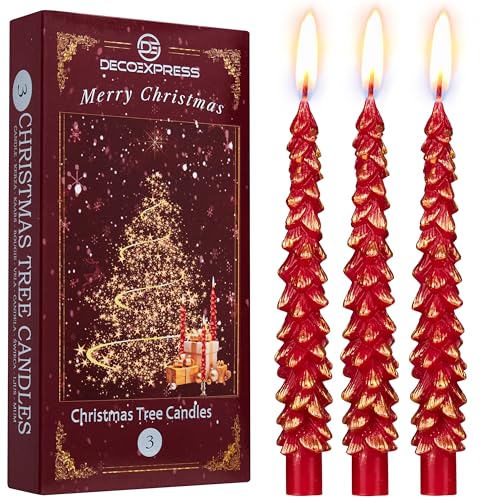 Fascino Natalizio - Disponibili in diversi set, alcuni con dettagli dorati metallici, queste candele si integrano idealemente nella decorazione natalizia, aggiungendo eleganza e atmosfera alle feste.