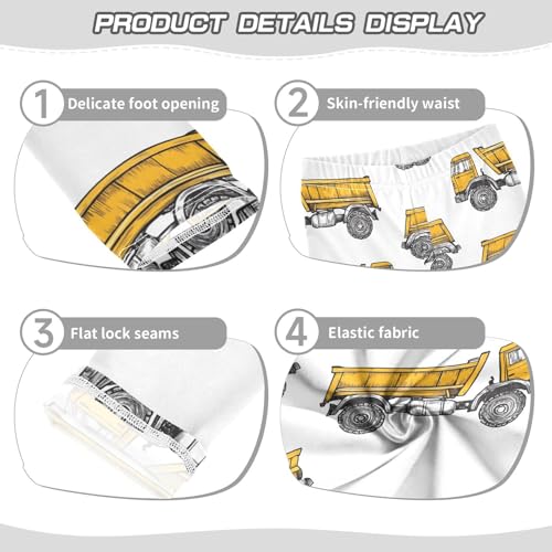 ZZKKO Girls Leggings Construction Trucks Toddler Girls Clothes Leggings for Girls Toddler Girls Leggings 3-4T3