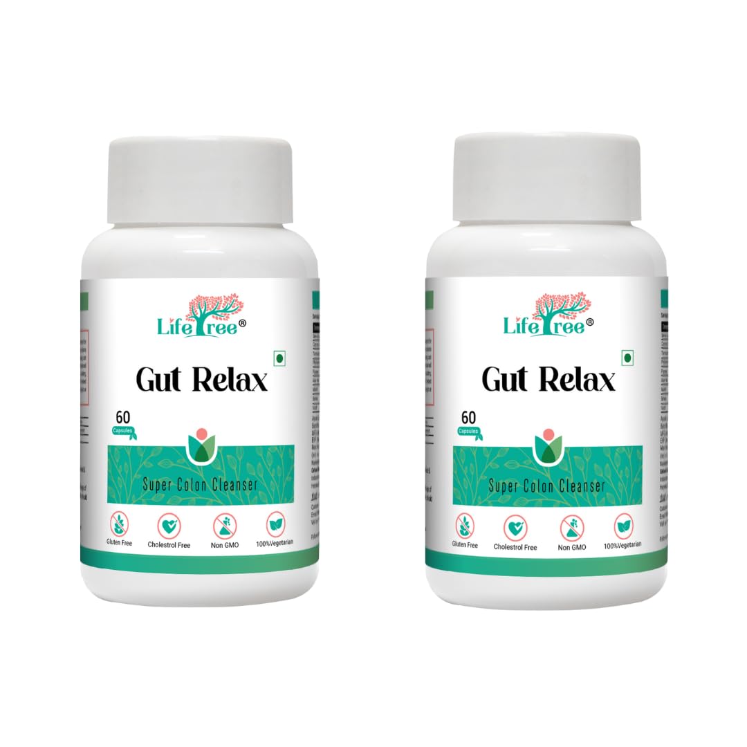 LifeTree Gut Relax Capsule Supplement Super Colon Cleanser Ayurvedic Medicine (Pack of 2) (B0BK4K7Q29) Amazon Price History, Amazon Price Tracker