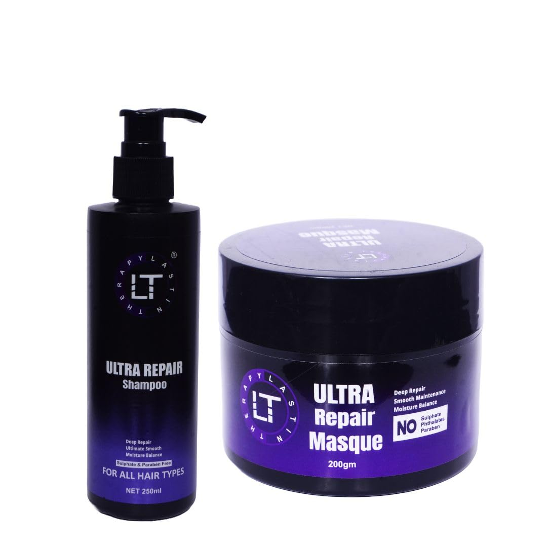 Keratin Protein Ultra Repair Shampoo 250ml & Hair Mask 200ml | Deep Hair Repair, Moisture Balance & Smoothness | Sulfate-Free Hair Care Combo Pack of 2 – 450ml Total-image-25
