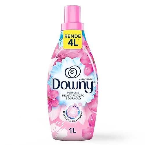 Downy Amaciante Concentrado Frescor Da Primavera 1L, Rende 4L, Perfume com Notas de Flores...