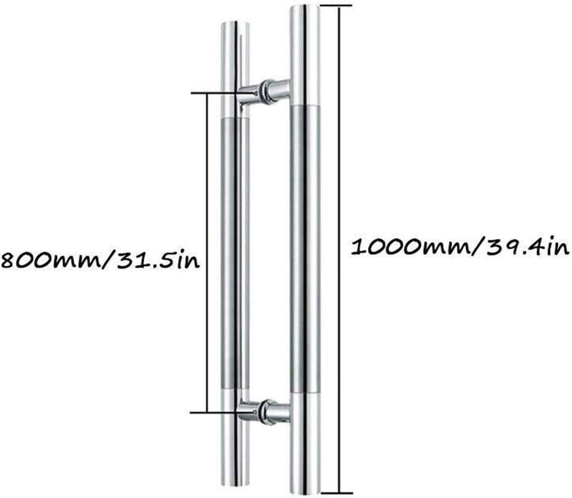 Polished Brushed Stainless Steel Round Tube Handle Thickened Wooden Door KTV Door Push-Pull Handrail Office Glass Door Handle