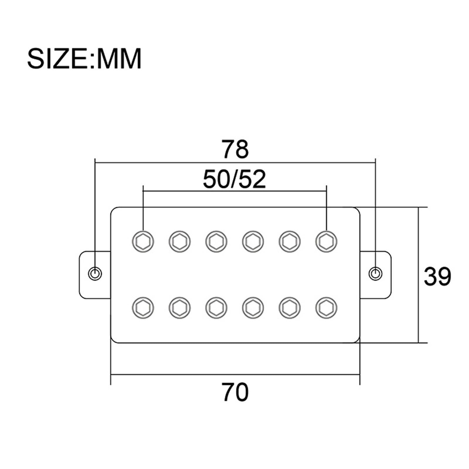 Generic Humbucker con Doppia Bobina, Facile Sostituzione, Accessorio 7,5 KΩ/15 KΩ per Chitarra Elettrica, Ideale per Concerti E Gruppi Musicali, 50mm