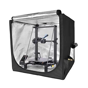 Longer 3D Printer Constant Temperature Enclosure Fireproof and Dustproof 3D Printer Tent, Folding shed, PVC Laminated Polyester Constant Temperature Protective Cover Room for lk5 pro/lk4 pro/lk1 ect.