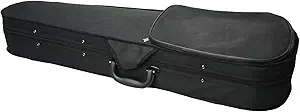 4/4 Full Size Violin Case,Portable Lighweight Violin Hard Case,Durable Cloth Fluff Triangle Shape Case with Gray Lining,Violin Bags & Cases,Black