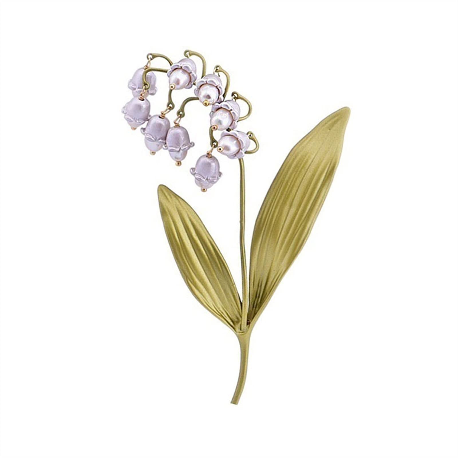 Broszka Luksusowa perła słodkowodna broszka Bell Orchid stanik akcesoria odzież akcesoria duże Broszka damska