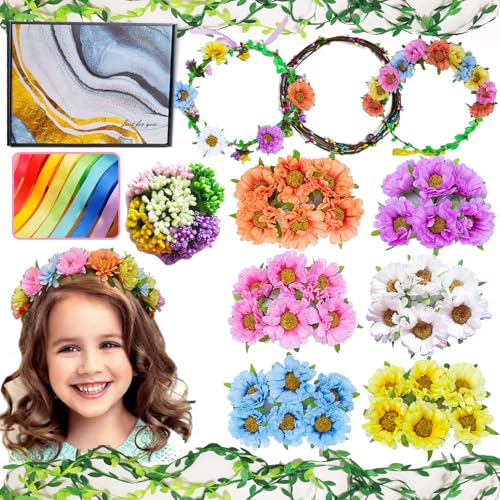 WUBOMJIO Flower Crown Crafting Kit