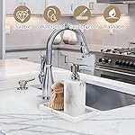 Luxspire Bathroom Vanity Tray, 8 x 4 inch Resin Kitchen Sink Tray for Soap Dispenser Bathroom Countertop Organizer Plate Holder for Perfume Soap Towel Bathroom Accessories, Mini, White Marble - Image 2