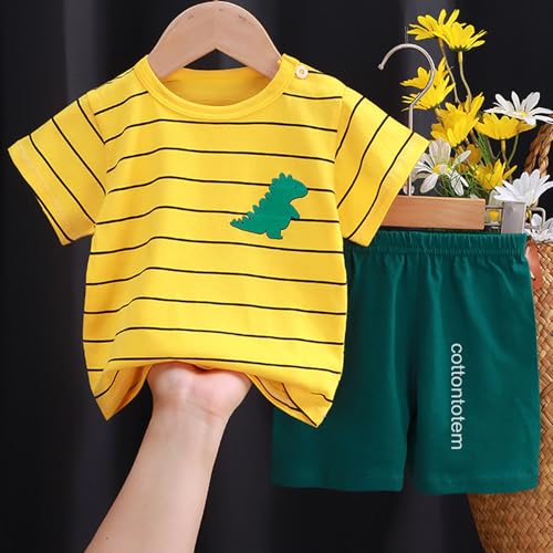Image of Toddler Boys 4 PCs T-shirts and Shorts Set Baby Summer Clothes Outfit