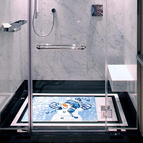 Alfombra de baño de invierno para ducha infantil de Navidad 7