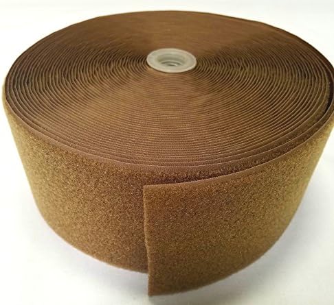 4" Coyote Brown SEW-ON Hook and Loop Fastener - Loop Side ONLY - 1 Yard
