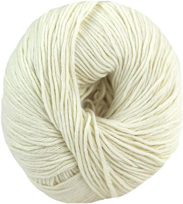 500gram Soft Cotton Crochet Knit Cloth Blanket Scarf Yarn Cream White Pure Cotton Yarn Total 10 Skeins