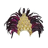 Textilanteil unter 80% Widmann Salvador Show Feder Kopfschmuck Hut Kopfbedeckung Zubehör für Karneval Fasching Kostüme & Outfits