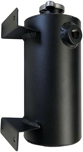 Universal 1.4L Aluminio Expansión Llenar Tanque Refrigerante Depósito de Refrigerante Estilo Redondo w/Cap Negro