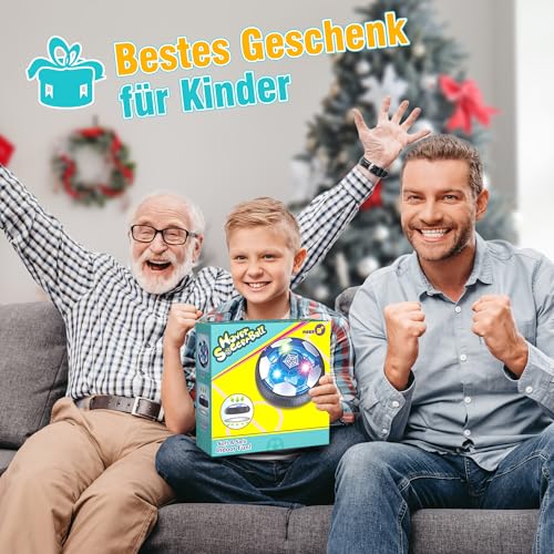 Hot Bee Fussball Geschenke Jungen, Air Power Fußball Indoor, Kinder Wiederaufladbar Hover Ball Kinderspielzeug, Geburtstag Weihnachten Geschenk ab 3 4 5 6 7 8-12 Jahre Junge Schwebe Spielzeug Mädchen