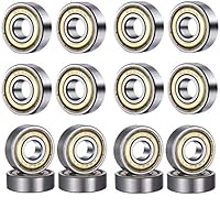 HonLena 608 ZZ Kugellager, 20 Pack 8mm x 22mm x 7mm Metall Double Shielded Miniatur Rillenkugellager für Skateboard Roller Inline Skates