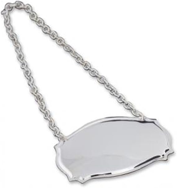 Personalised Polished Silver Plated Decanter Label Engraved Amazon.co