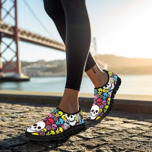 Image of Womens Slip On Walking Shoes Non Slip Loafer Breathable Holiday Travel Shoe Lightweight Casual Low Top Sneakers SizeUS 5.5-11.5