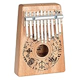 Madera de caoba Art Series Kalimba 10 Free Spirit - Kalimba con funda y martillo afinador
