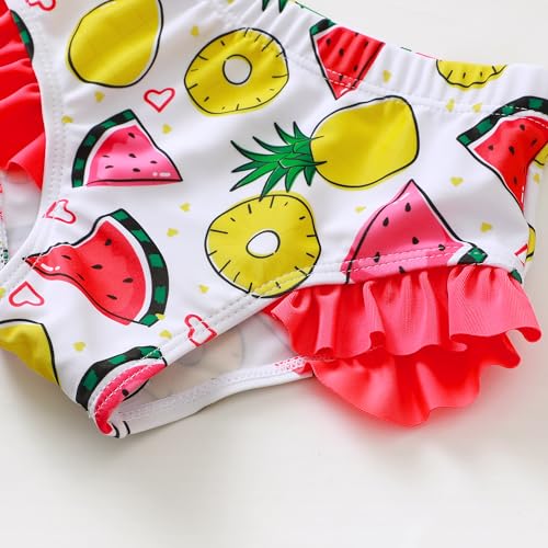 Image of Baby Swimsuit Girl Two Piece Bathing Suit Toddler Girls Summer Beach Ruffle Tankini Swimwear 1-7Y