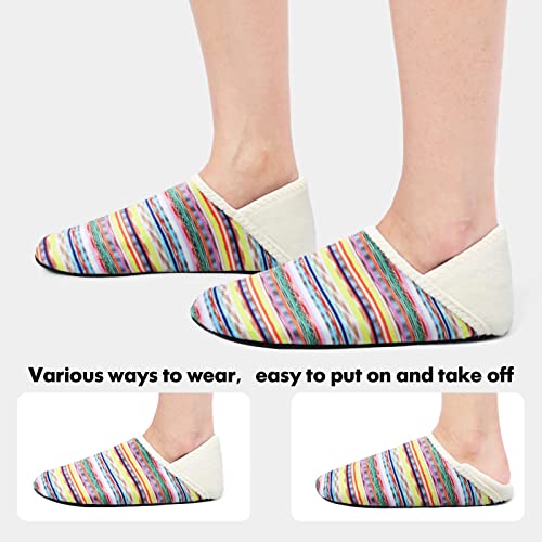 XIHALOOK House Slippers for Women Men Cozy Sock Shoes with Soft Rubber Sole Slip On for Indoor/Outdoor4