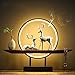 TS TAC-SKY Keramik Kreative Hirsch Ornament mit Led Licht, Indoor RüCkfluss Weihrauch Minimalistisches Wohnzimmer Heimat Schreibtisch Dekoration Geschenke,B