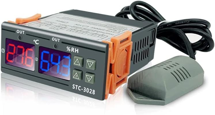 TM&W-Dual Digital Temperature Humidity Control STC-3028 STC3028 Thermometer Hygrometer Controller AC 110V 220V DC 12V 24V Thermostat