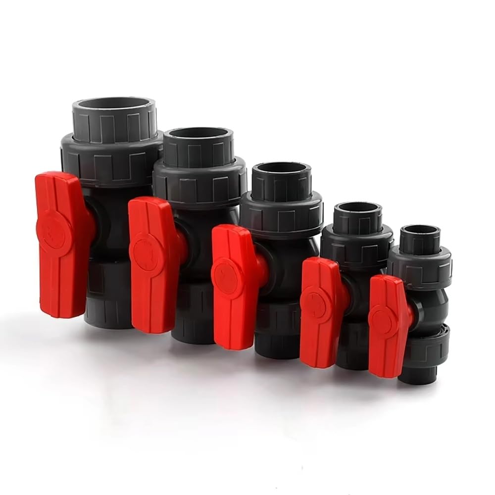 1 Szt. 20-110 Mm Zawór Kulowy Z PVC, Złączka, Przyłącze Klejowe Zawór Wodny Do Podlewania Trawnika Ogrodowego W Akwarium(Grey,Inner Dia 90mm)