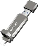 Vansuny 256GB Portable Externe USB Lecteur d'état solide 3.2 Gen 2 Double portable SSD USB A + Type C Extérieur SSD Jusqu'à 1000MB/s pour tablette de téléphone intelligent MacBook PC