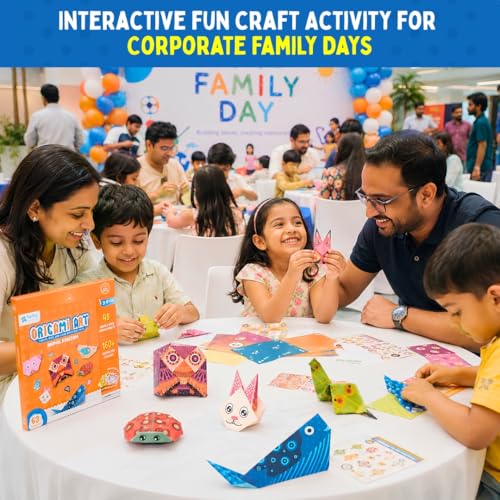 Image of PepPlay 3D Origami Paper Craft Kit (Pack of 3) - Best Birthday Return Gifts for Kids Ages 3 4 5 6 7 8 | 48 Sheets + Booklet + QR Video Tutorials Each | Mess-Free Travel Activity | Boys & Girls Gift