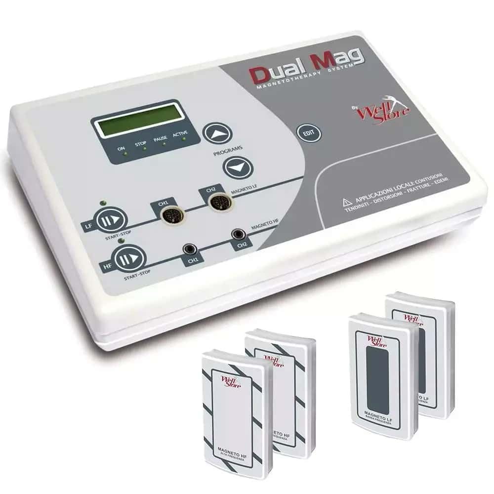Dual Mag magnetoterapia professionale ad Alta e Bassa frequenza, 4 canali, 92 programmi