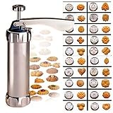 N.CHOICE Aluminum Biscuit Cookie Maker Pump Press Machine Cake Decor 20 Moulds 4 Nozzles Silicone Cookie Stamp Biscuit Baking
