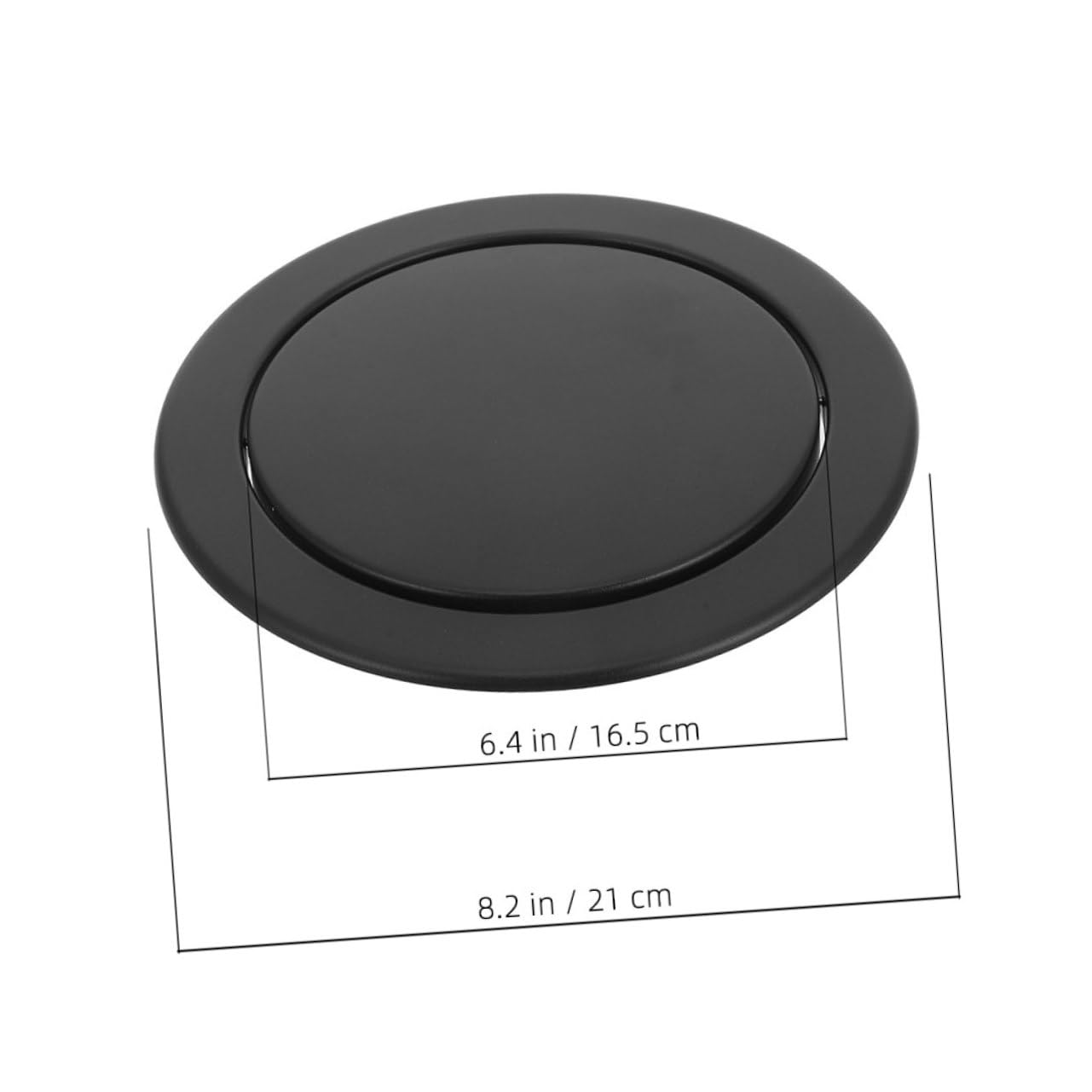 HOOTNEE Stainless Steel Trash Can Lid for Countertops Space Saving Swing Cover for Kitchens and Bathrooms for Use