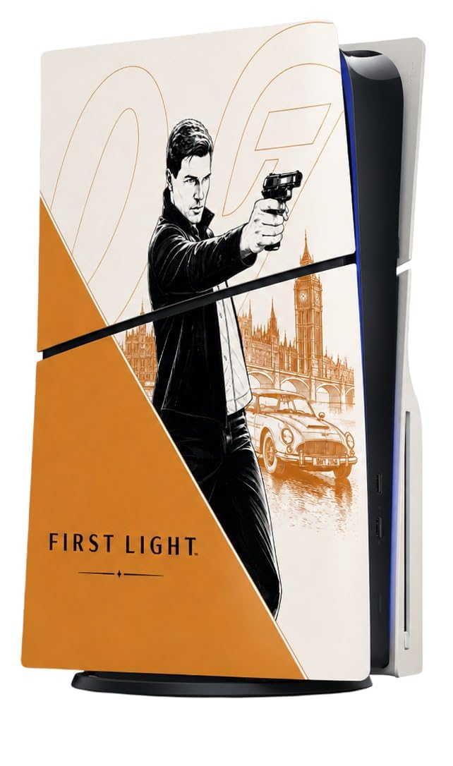 PS5 Slim Disc Console Skin Sticker – First Light Edition, Premium Vinyl Decal, Scratch Resistant, Bubble-Free, Easy to Apply & Remove-image-14