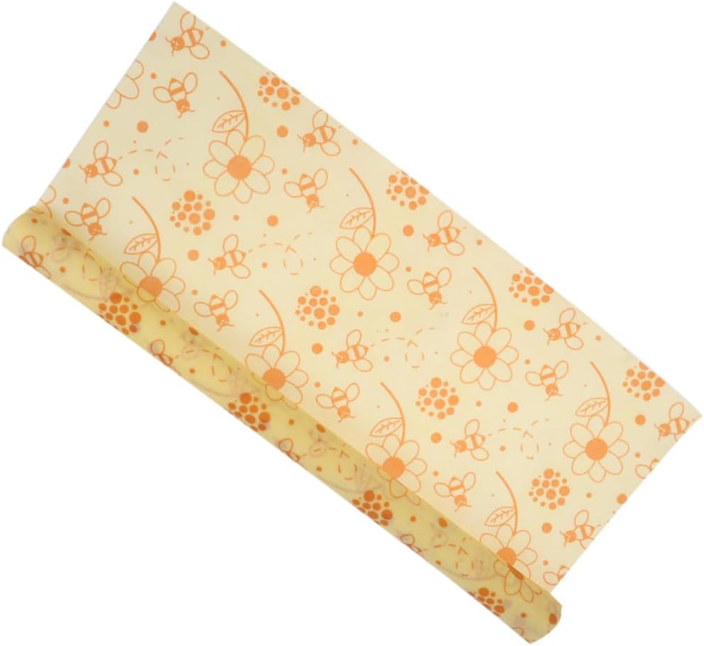 minkissy Reusable Beeswax Food Wrap Organic Cotton Preservation Vegan Alternative for Restaurant