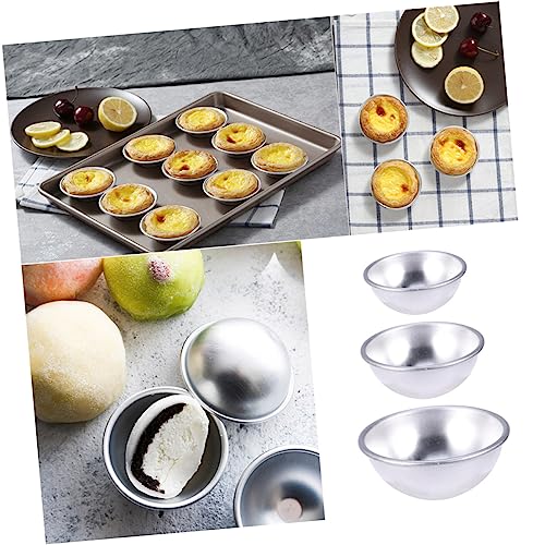 CLISPEED 6 piezas Molde de Pudding Semiesférico para Repostería Moldes de Círculo para Postres DIY para Chocolate Pudding y Fondant Material Seguro y Práctico