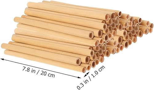 Miniatura 5 de HEALEEP 50pcs Bee Nesting Tube Refill Inserts Replacement Nesting Tube Reed Stalk Natural Air Traffic Control