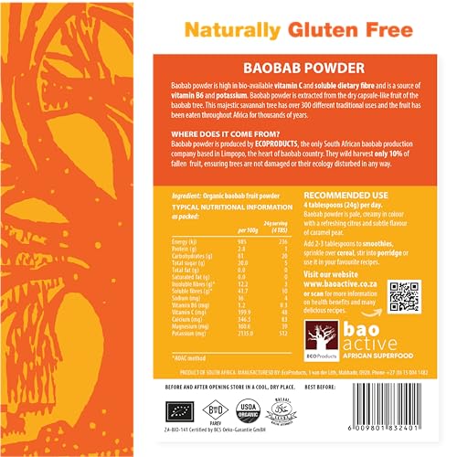 100% Organic Baobab Powder 120 Capsules | Direct from South Africa | USDA Organic Certified - Image 6
