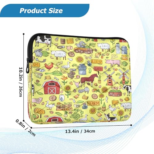 Funda para portátil Kigai Farm Animals de 13-14 pulgadas miniatura 3