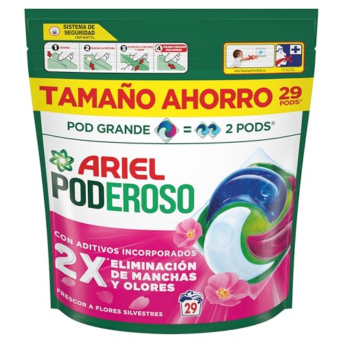 Miniatura 8 de Ariel Pods PODEROSO Detergente lavadora capsulas | 29 Lavados | Frescor Silvestre | POD GRANDE = 2 PODS | 2X eliminación de manchas y olores