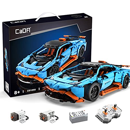 Foxom Technik Sportwagen Bausteine Bausatz, 1/12 CADA STO Supercar Konstruktionsspielzeug mit Motor Kit, Kompatibel mit…