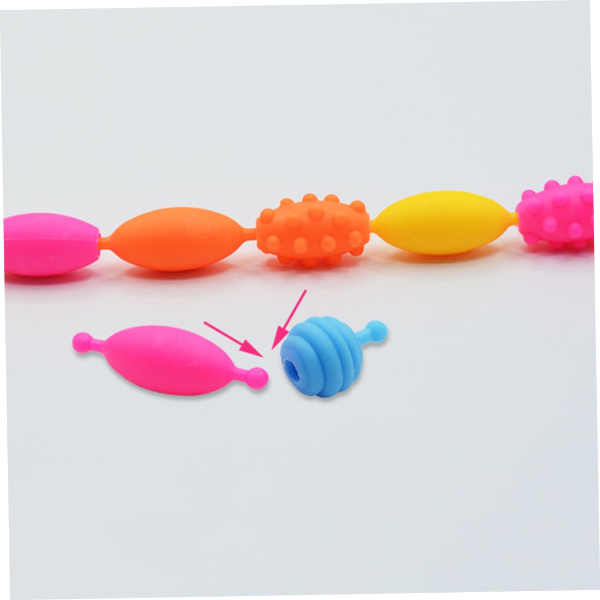 Gatuida Juego de Cuentas de Plástico DIY para Niñas, Caja Portátil