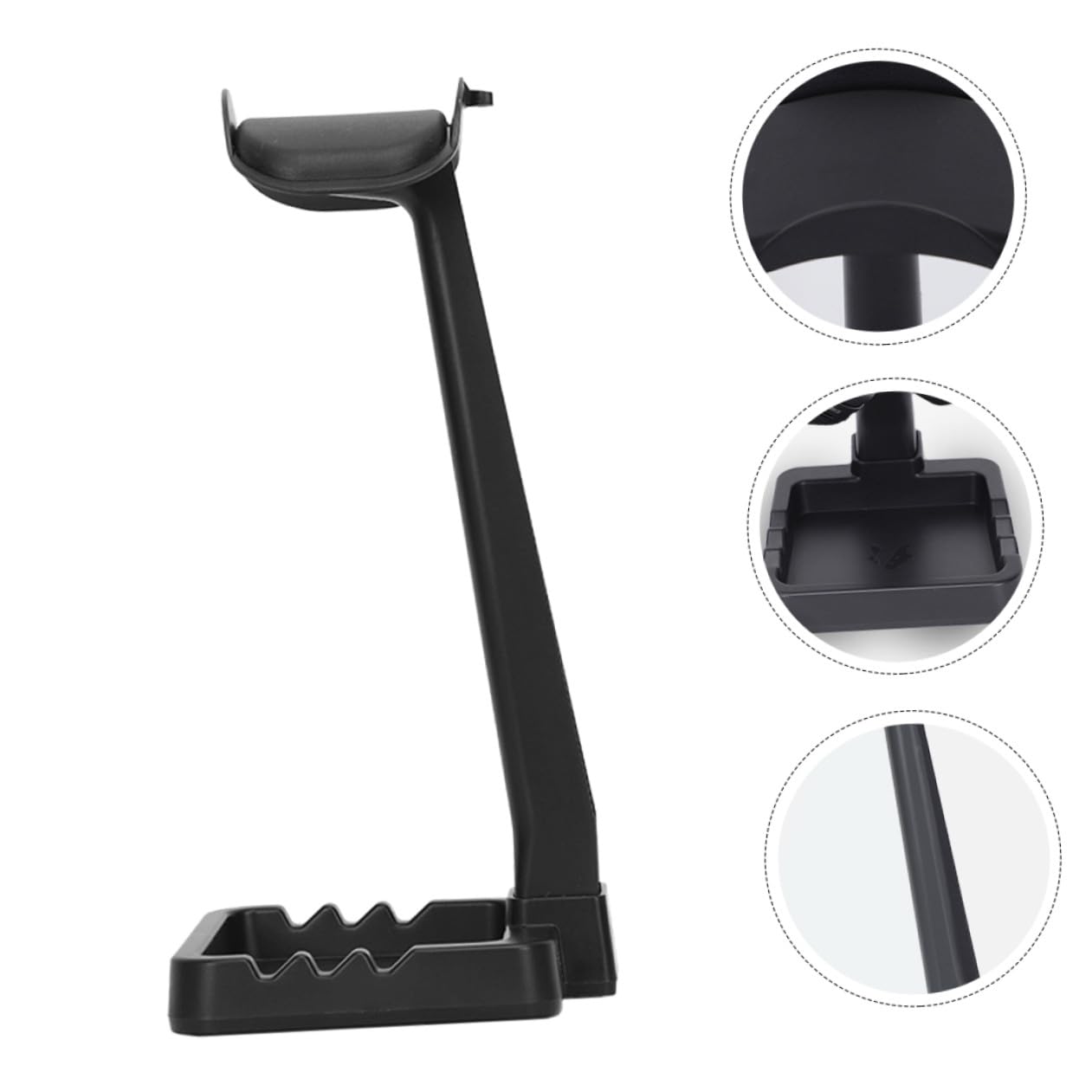Supporto per Cuffie da Tavolo Nero, Rack per Computer | Abs e Tpu, Struttura Robusta da 3kg, per Scrivania e Postazione Computer