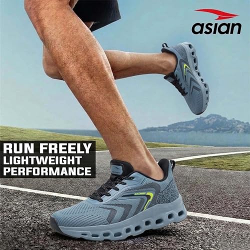 Image of ASIAN Powerplay-28 Running Shoes for Men | Memory Foam Lightweight Shoes with Air Coil Sole Technology | Ideal for Running, Training