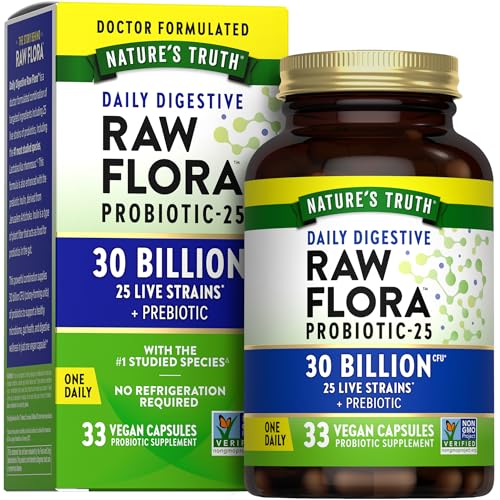 Raw Flora Probiotics with Prebiotics | 30 Billion CFU