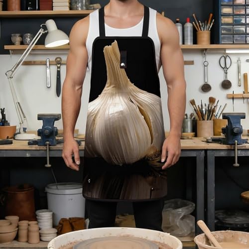 Delantal de trabajo multiusos Raw Garlic con 8 bolsillos miniatura 4