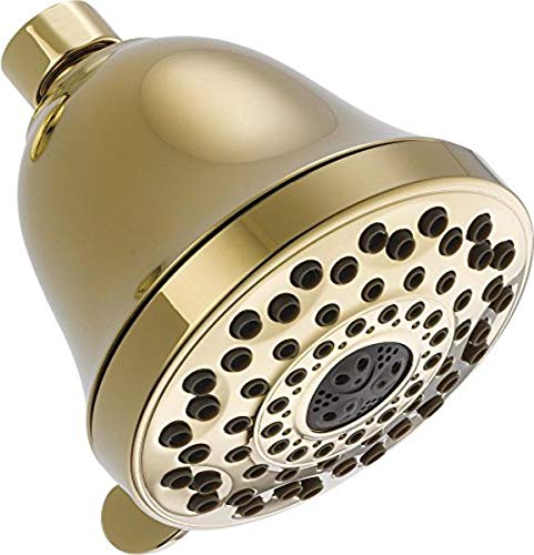 Best Deal Cheap 🛒 Delta Faucet 7-Spray Touch-Clean Shower Head, Polished Brass 52626-PB-PK