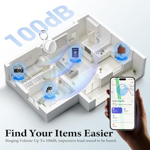 Image of Air Tracker Tags-4 Pack Work with Apple Find My (iOS Only) 100dB Sound