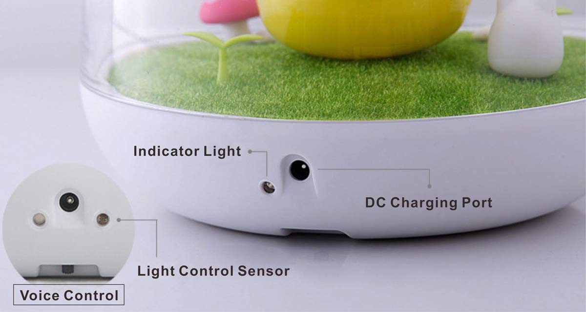 Worldoor Children's Night Lights Rechargeable Hand-held Design Tap Sensor Vibration Cage Lamp Night Lights for Kids, Baby,Valentines Gift,Outdoor Lamp (Yellow)