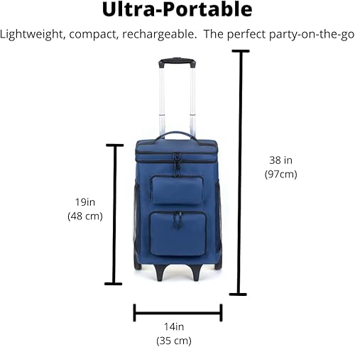 Miniatura 4 de La hielera rodante número 1 con altavoces en Amazon. Altavoces Bluetooth de 20 vatios para fiestas/festivales/barco/playa/campamento. Recargable,